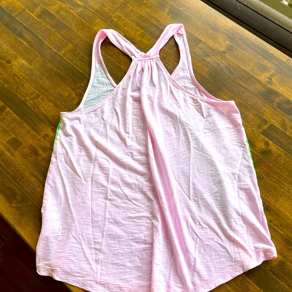 Lilly Pulitzer “Gone Coconuts” Candy Pink Tank, Slub 100% Pima Cotton- Med- EUC - Picture 8 of 17
